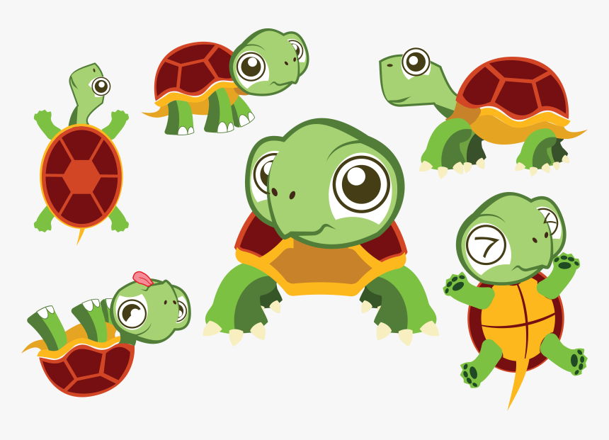 Cute Turtle Cartoon , Transparent Cartoons - Turtle Cartoon, HD Png ...