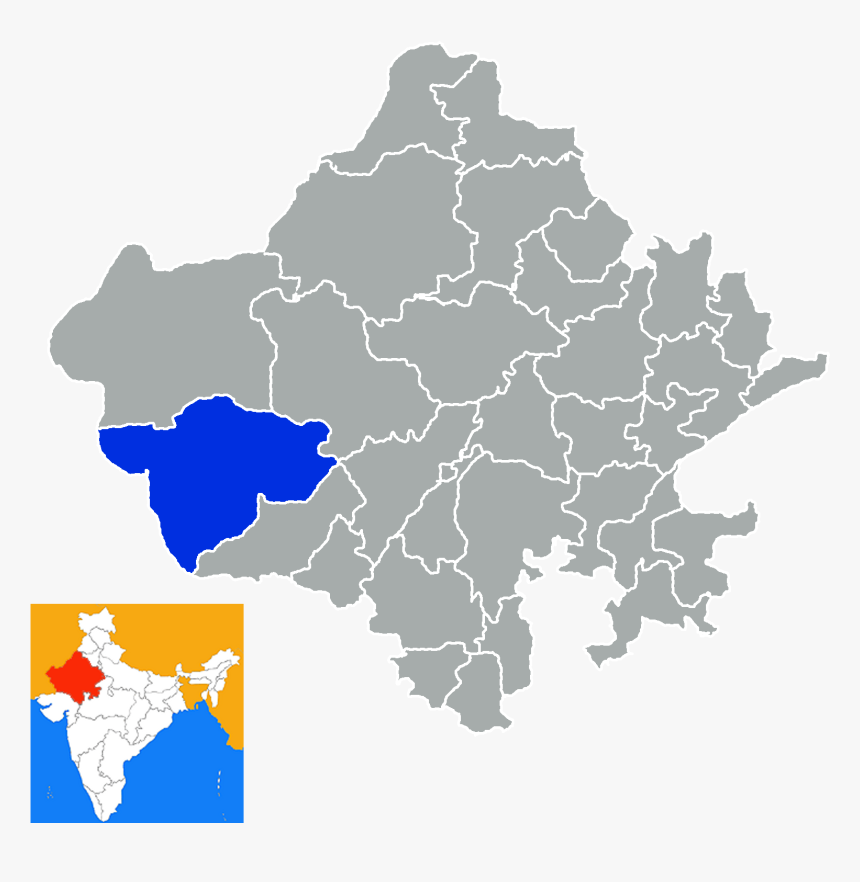 Location Of Barmer District In Rajasthan - Bundi In Rajasthan Map, HD ...