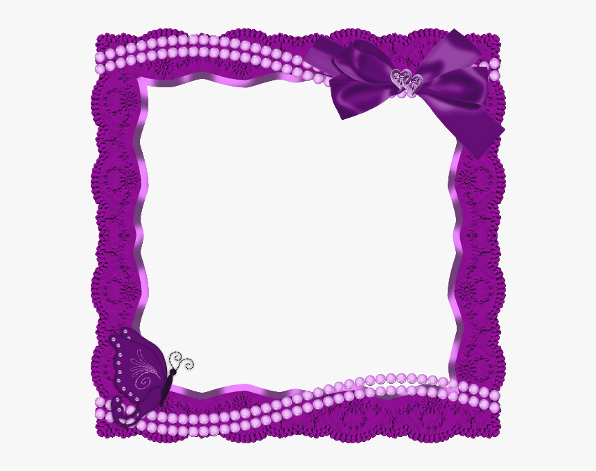 Transparent Frames Purple Butterfly Border Design Png - Butterfly Violet Border Design, Png Download, Free Download