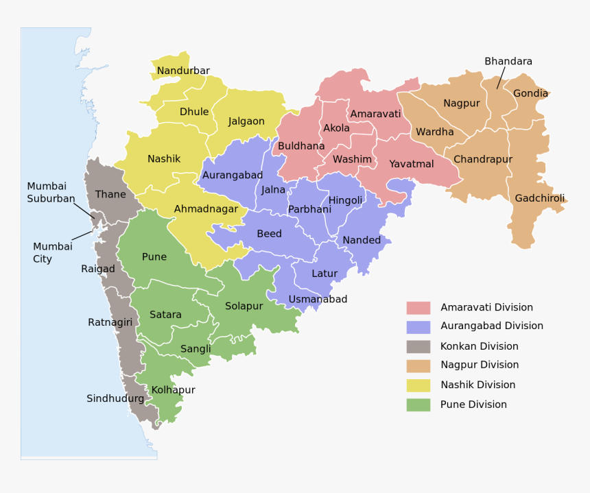 Maharashtra Map, HD Png Download - kindpng