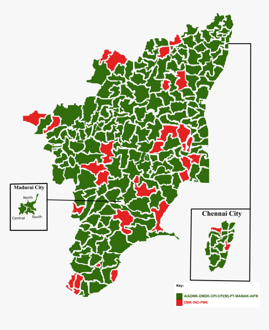 2011 Tamil Nadu Legislative Election Map - Tamil Nadu Map Vector Png, Transparent Png, Free Download