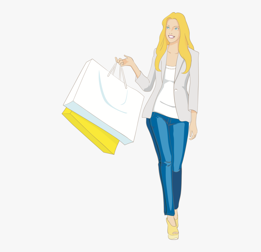 Fashion Illustration,fictional Character,electric Blue - Mulher Loira Desenho Png, Transparent Png, Free Download