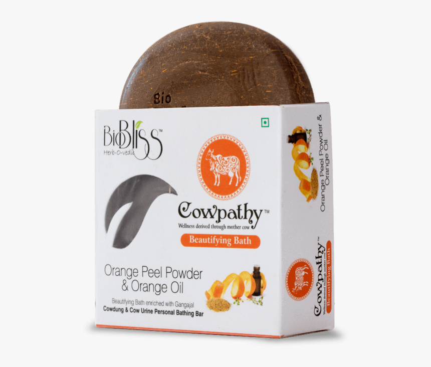 Orange Peel Powder And Orange Oil 75g - Cowpathy Soap, HD Png Download, Free Download