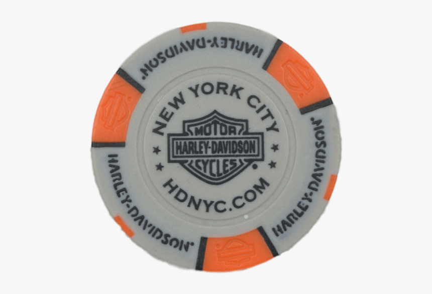 Nyc Grey Orange Poker Chip - Label, HD Png Download, Free Download