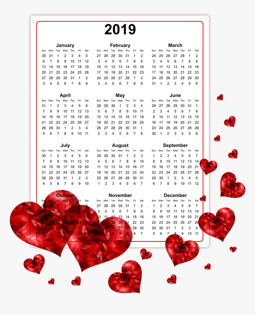 Download 2019 Printable Calendars - First Anniversary Wishes For Sister, HD Png Download, Free Download