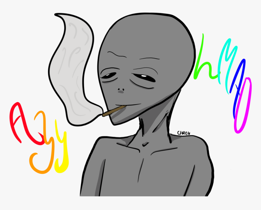 Ayylmao By Chronological Rising - Ayy Lmao Alien Drawing, HD Png Download, Free Download