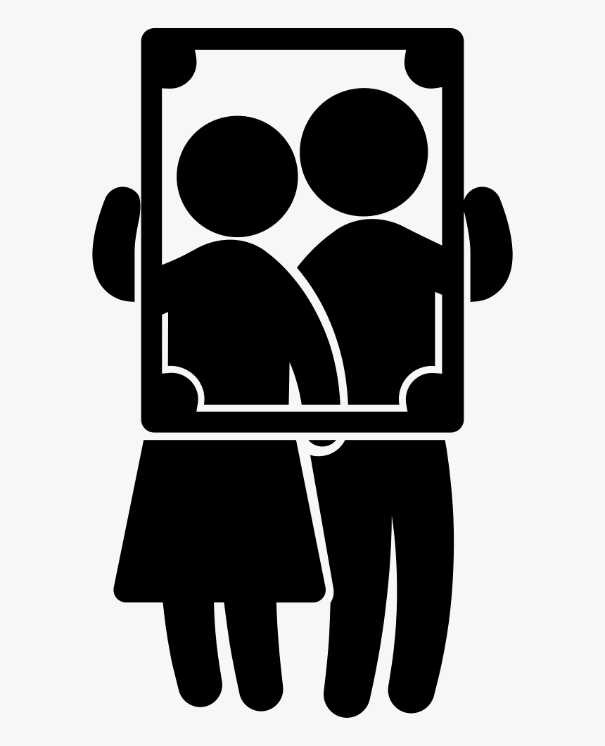 Couple Portrait With Frame - Portrait Icon Png, Transparent Png, Free Download