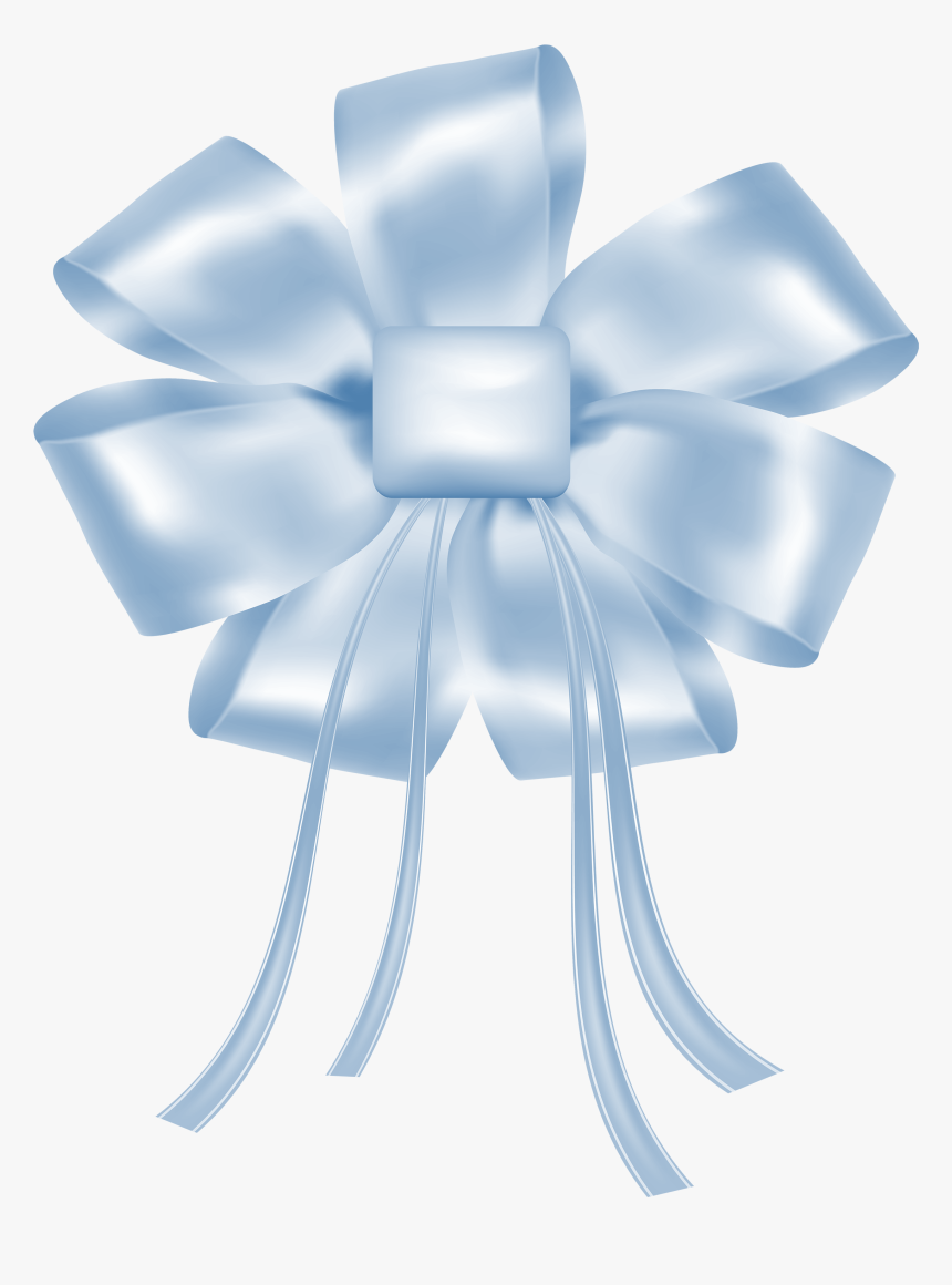 Light Blue Bow Png Clipart White Bow Ribbon Transparent