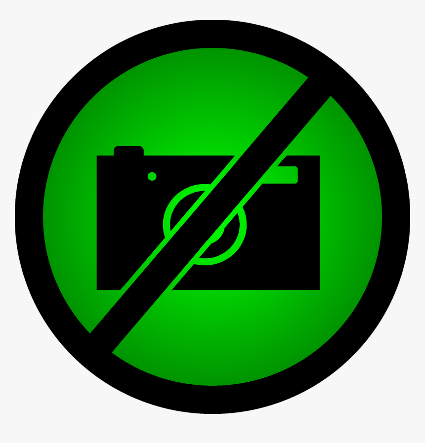 Do Not Take Photos A Ban On Taking Pictures Green Free - Circle, HD Png Download, Free Download