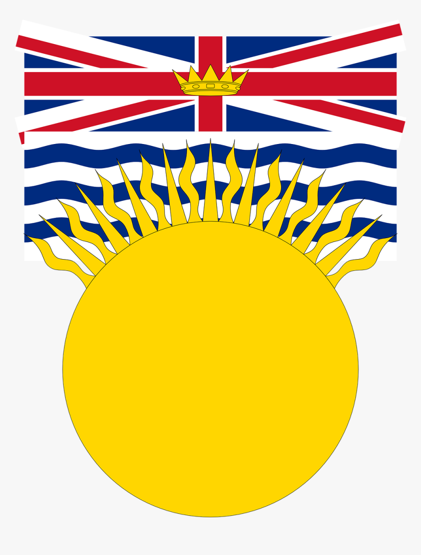 Transparent Sun Rays Png - British Columbia Provincial Flag, Png Download, Free Download