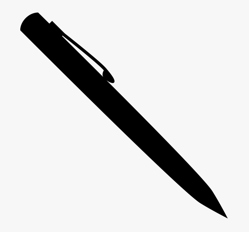 Pen, Coolie, Icon, Silhouette, Write, Writing Tool - Arrow Pointing South East, HD Png Download, Free Download