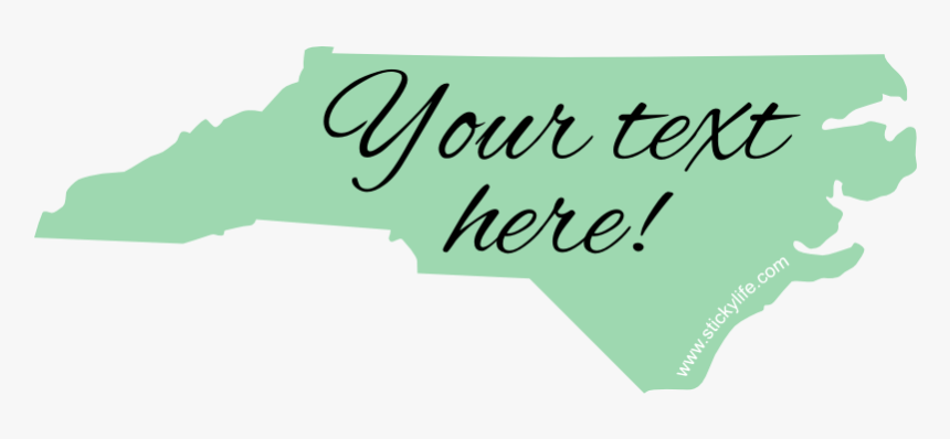 Aqua North Carolina Decal - Calligraphy, HD Png Download, Free Download