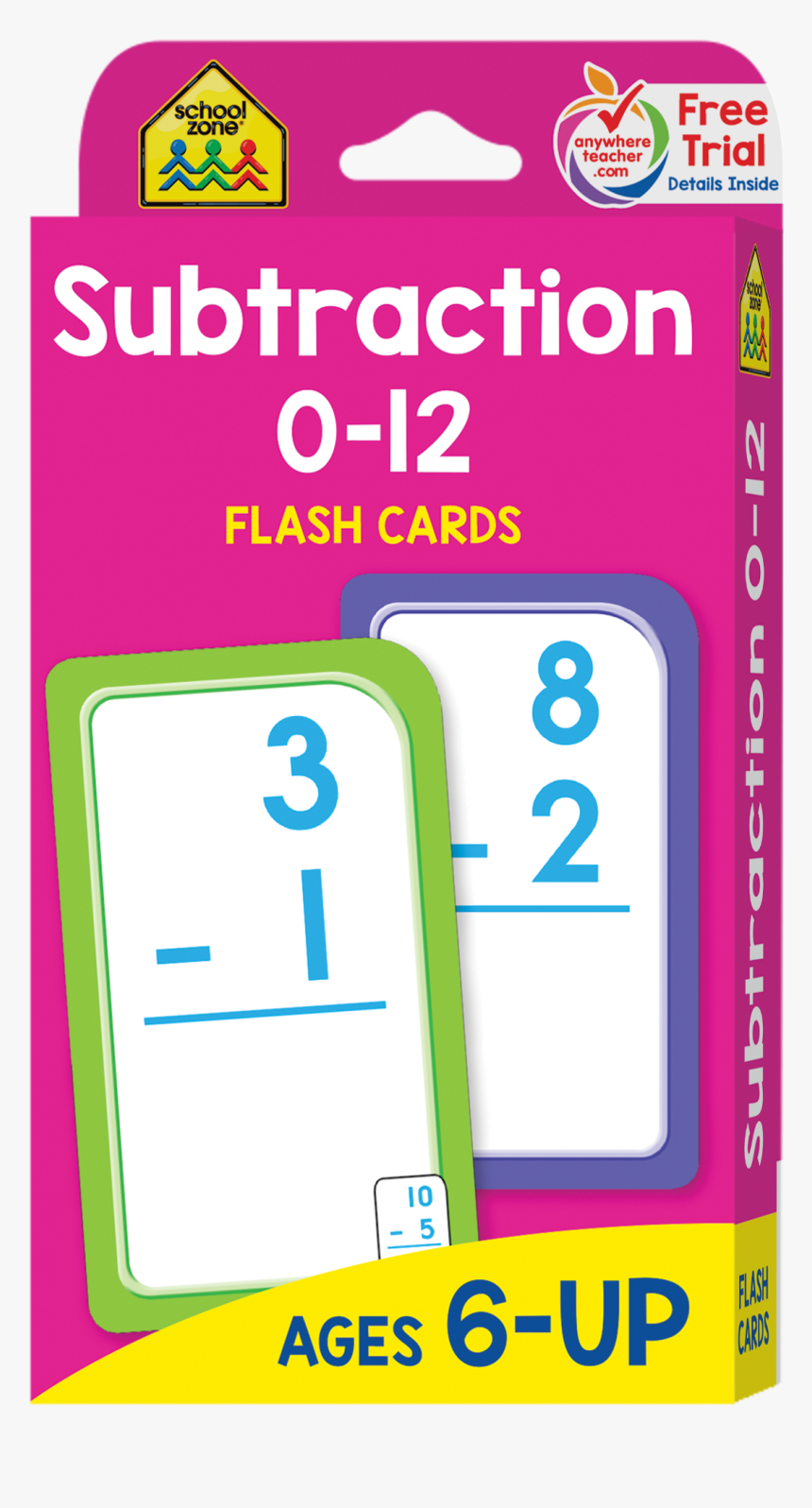 These Subtraction 0-12 Flash Cards Help Build A Solid - Plastic, HD Png Download, Free Download