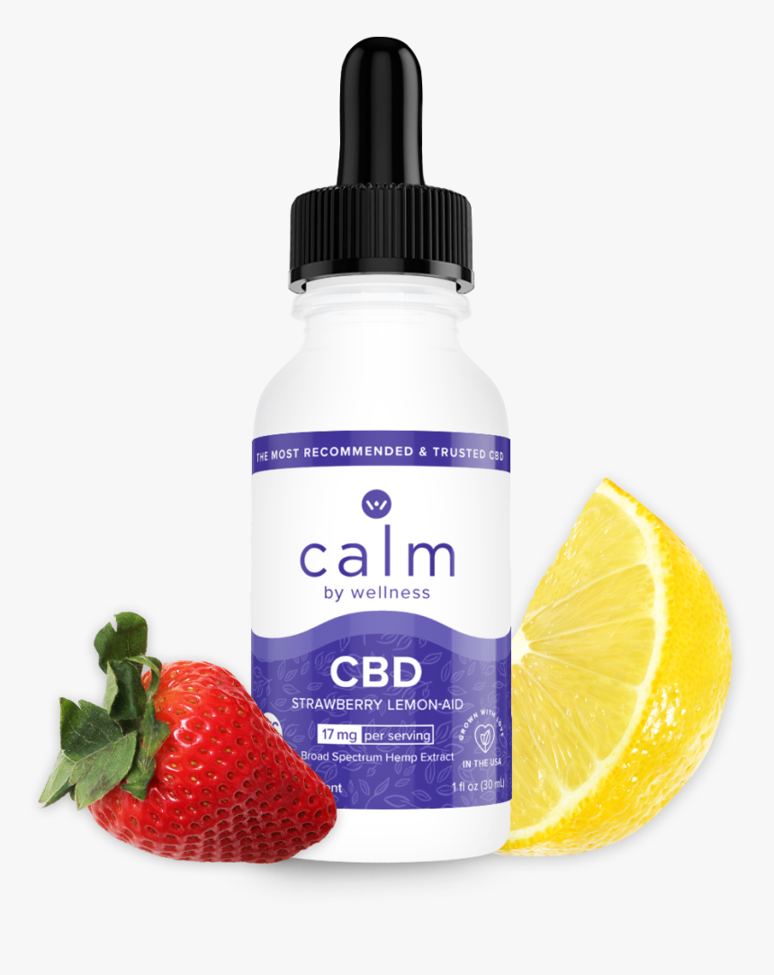 Calm Strawberry Lemon-aid Cbd Oil - Cannabidiol, HD Png Download, Free Download