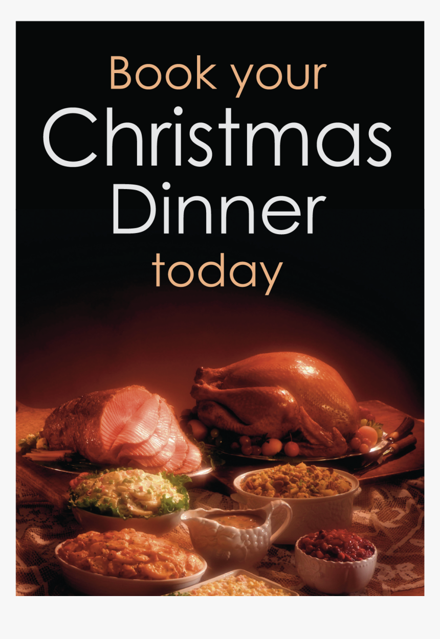 Book Your Christmas Dinner Waterproof Poster"
 Title="book - Thanksgiving Promotions, HD Png Download, Free Download