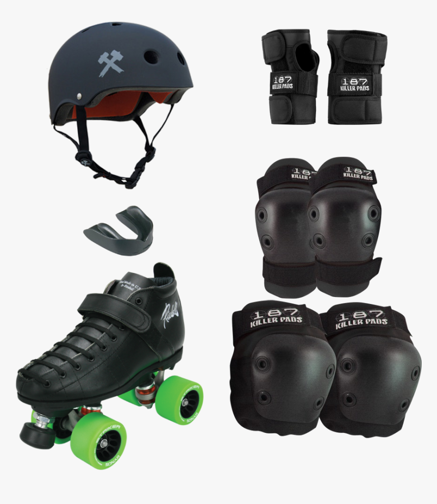 187 Killer Pads Combo Knee & Elbow Mens Black Pads, HD Png Download, Free Download