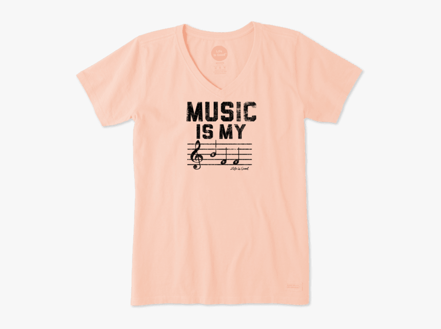 Women"s Music Is My Bff Crusher Vee - Active Shirt, HD Png Download, Free Download