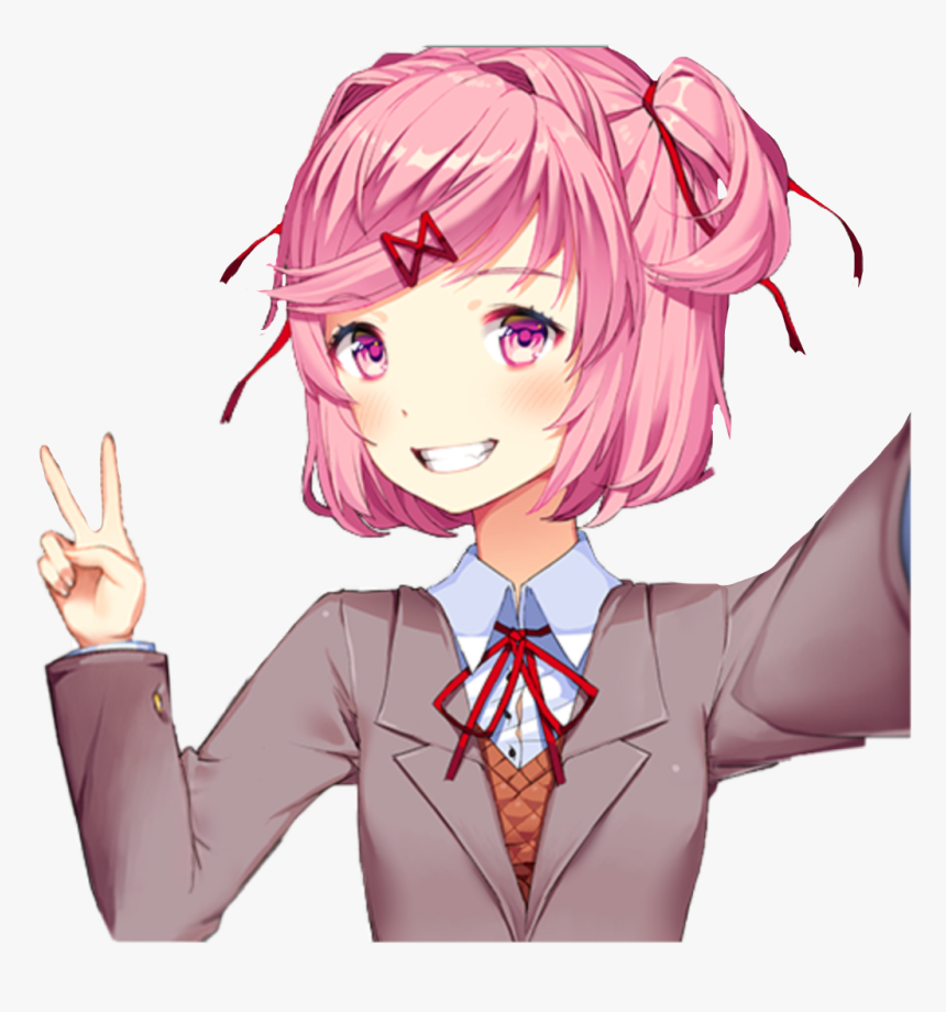 Ddlc Sticker Png - Selfie Doki Doki Literature Club, Transparent Png, Free Download