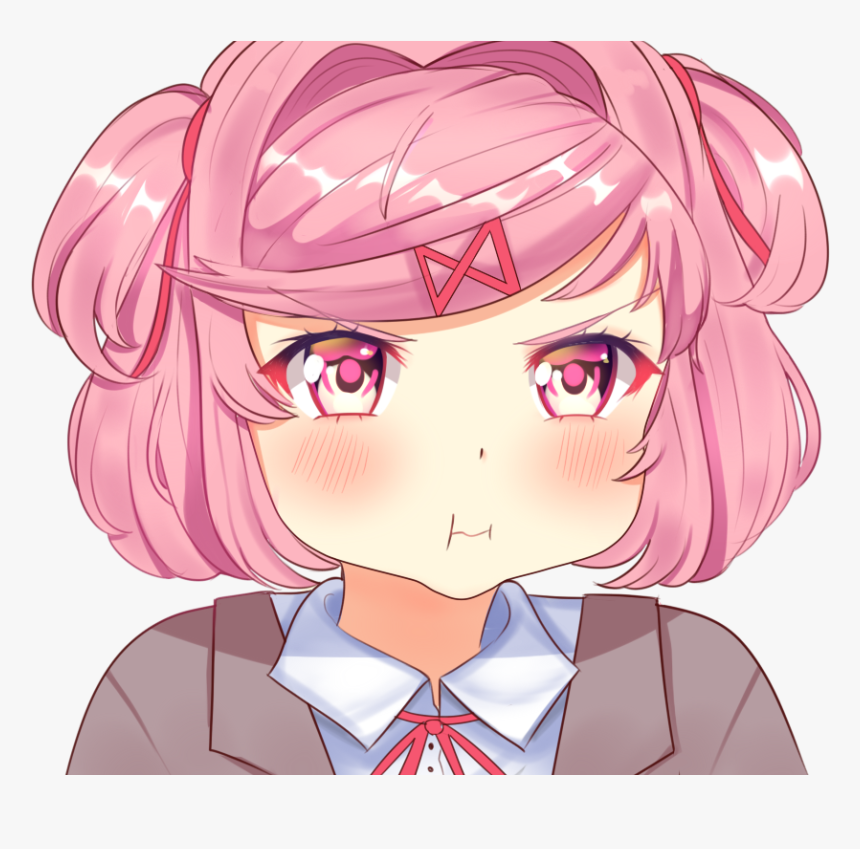 Natsuki Doki Doki Gif , Png Download - Doki Doki Literature Club Pout, Transparent Png, Free Download