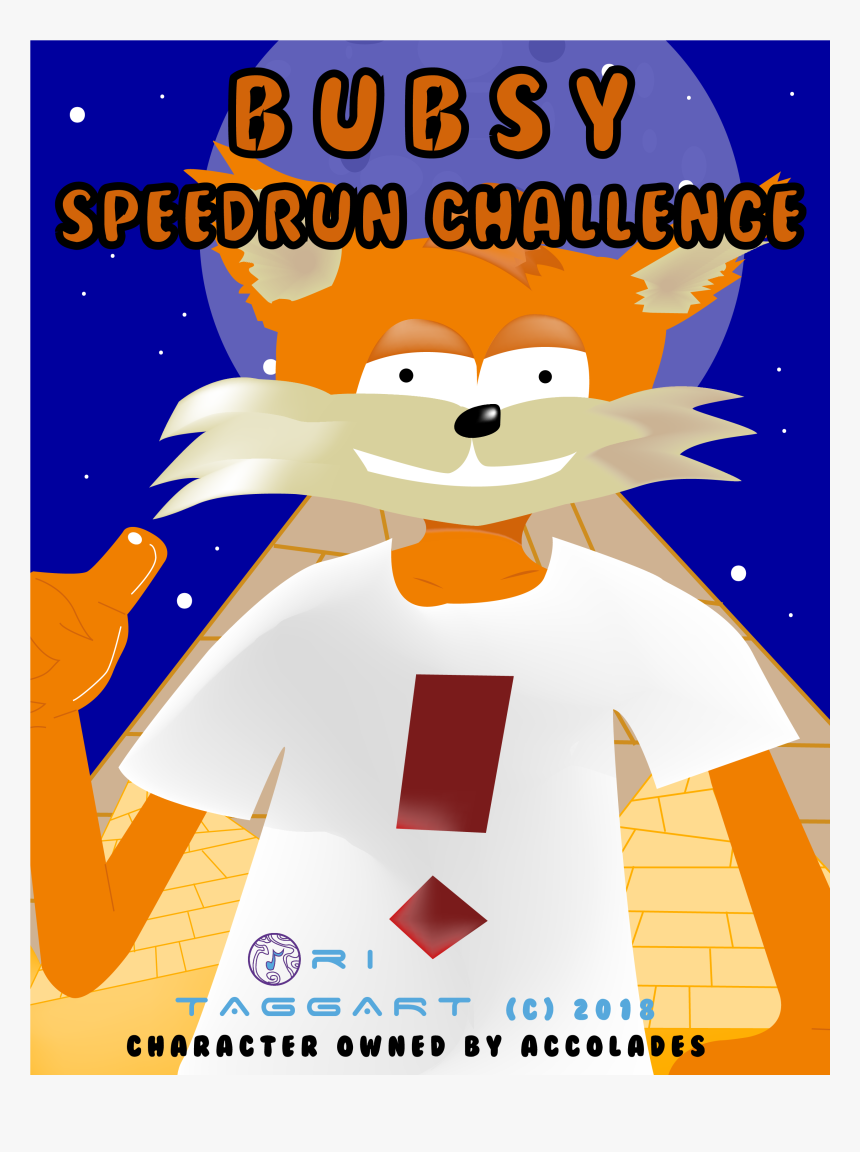 Bubsy Speedrun Challenge - Poster, HD Png Download, Free Download