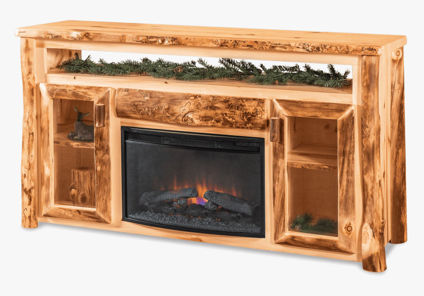 Tv Cabinet W Fireplace Living Room Log Furniture In Rustic