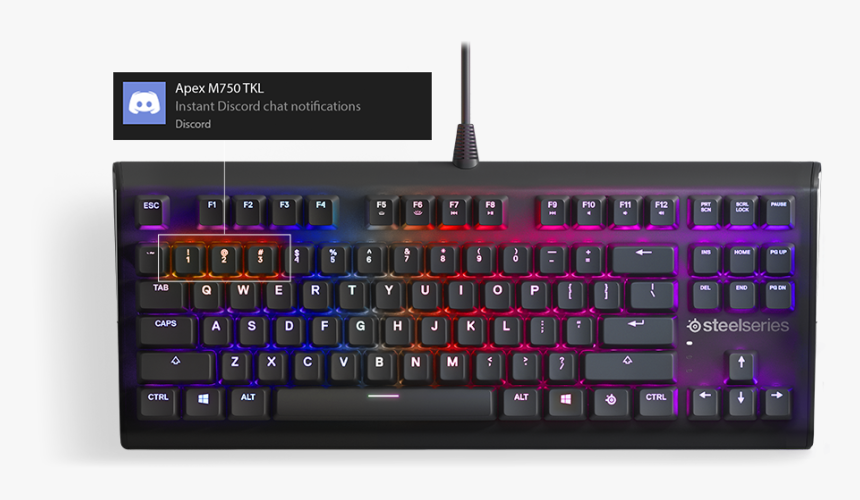 Apex M750 Tkl Us - Steelseries Apex M750 Tkl, HD Png Download, Free Download