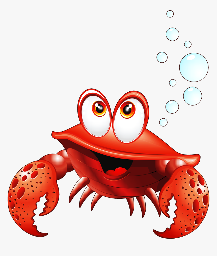 Sea Life Under The Sea Clip Art - Under The Sea Cartoon Crab, HD Png Download, Free Download