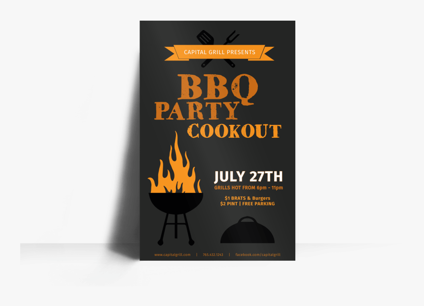 Bbq Party Cookout Poster Template Preview - Poster, HD Png Download, Free Download