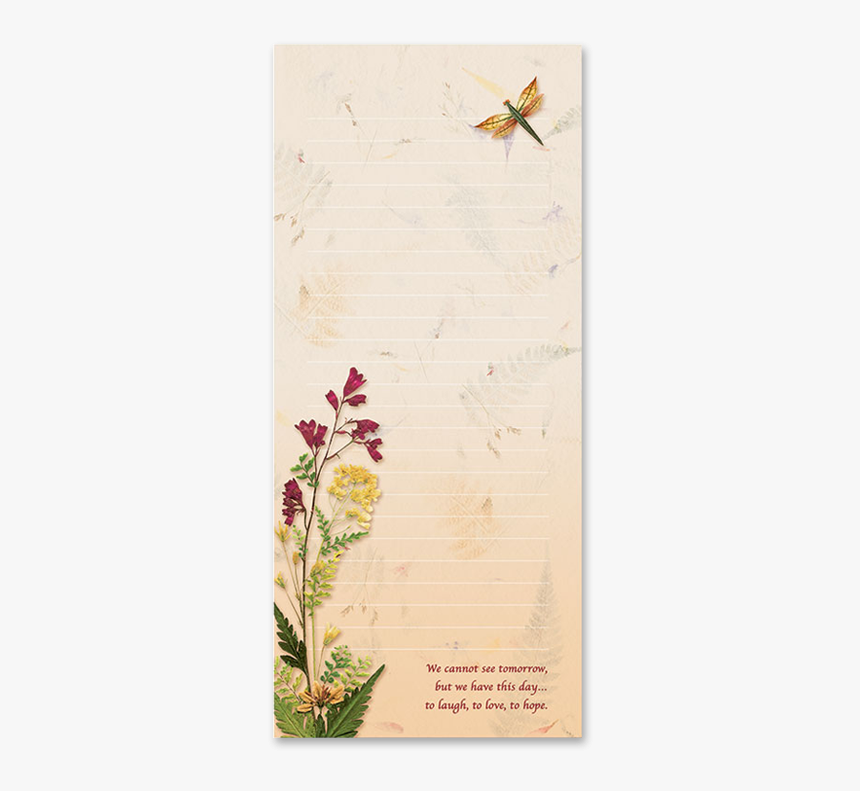 Dragonfly Garden Dweller Notepad Image - Illustration, HD Png Download, Free Download