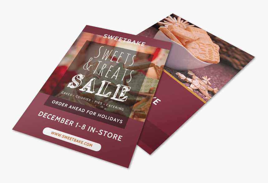 Christmas Bake Sale Flyer Template Preview - Flyer, HD Png Download, Free Download