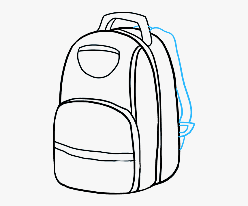 How To Draw Backpack Backpack Drawing Transparent Background, HD Png