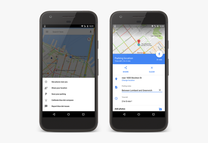 Savedparkingandroid - Find Where I Parked I Google Maps, HD Png Download, Free Download