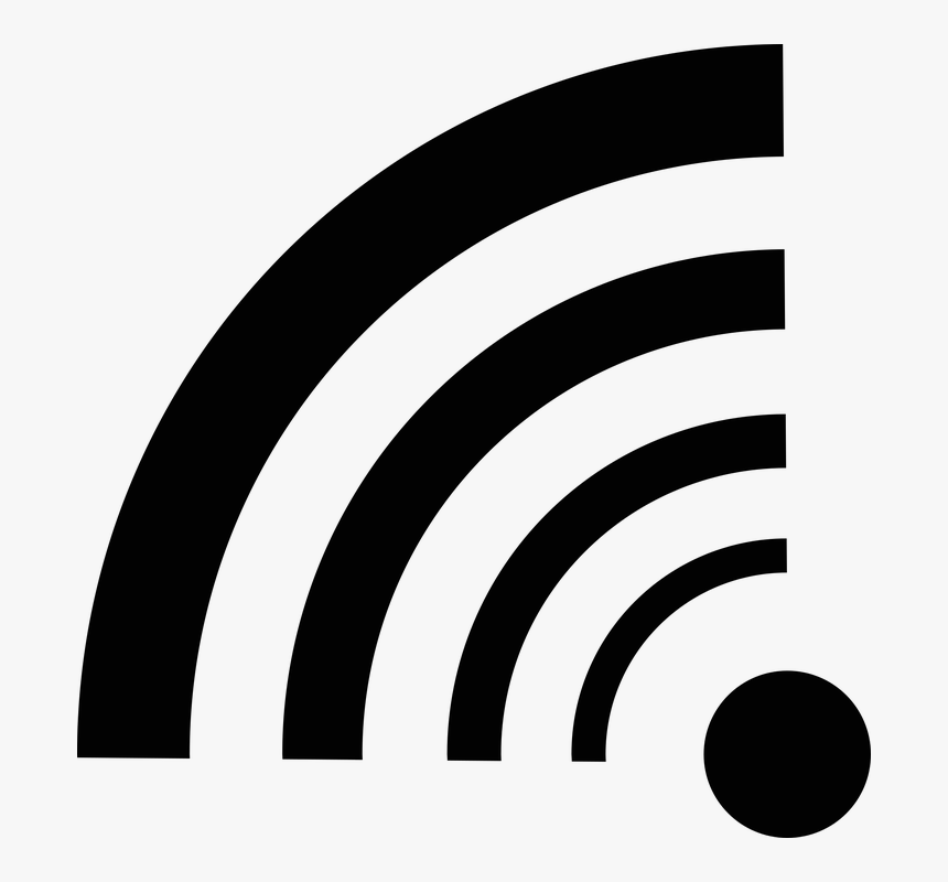 Wlan, Signal, Black, Graphic, Reception - Circle, HD Png Download, Free Download