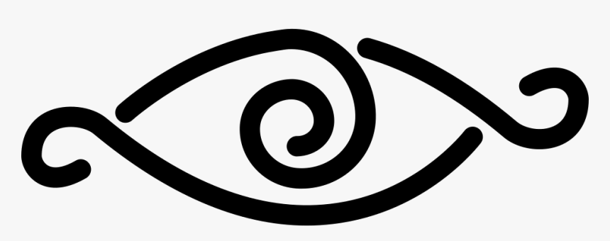 Eye With Curl Lines Design Variant - Portable Network Graphics, HD Png Download, Free Download