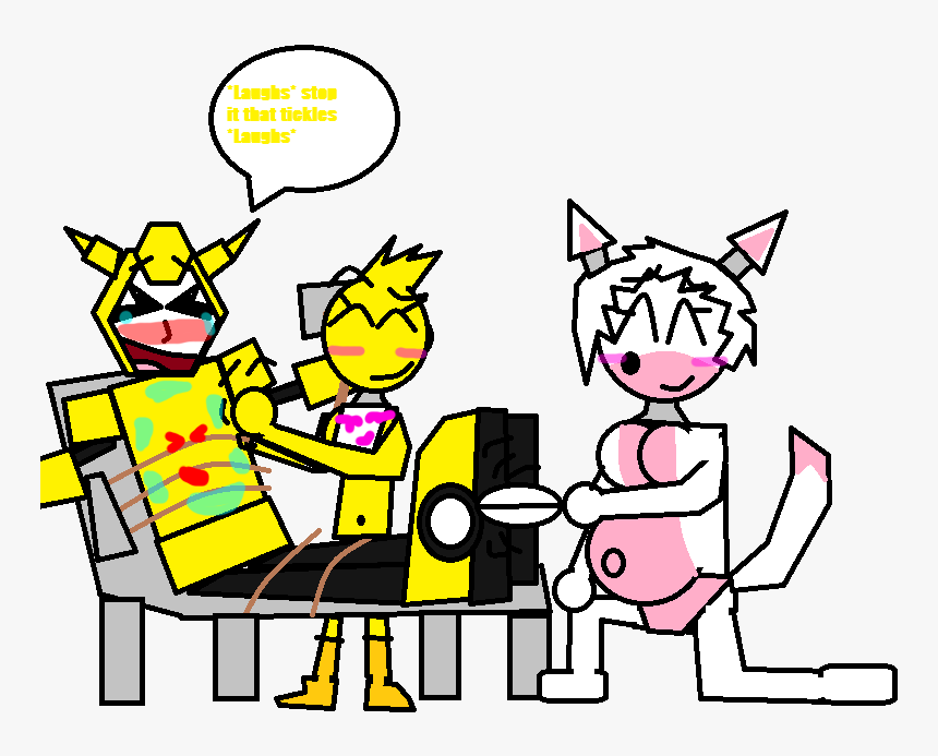 Mangle And Toy Chica Tickles Bee By G1bfan - Five Nights At Freddy's Tickle Fight, HD Png Download, Free Download