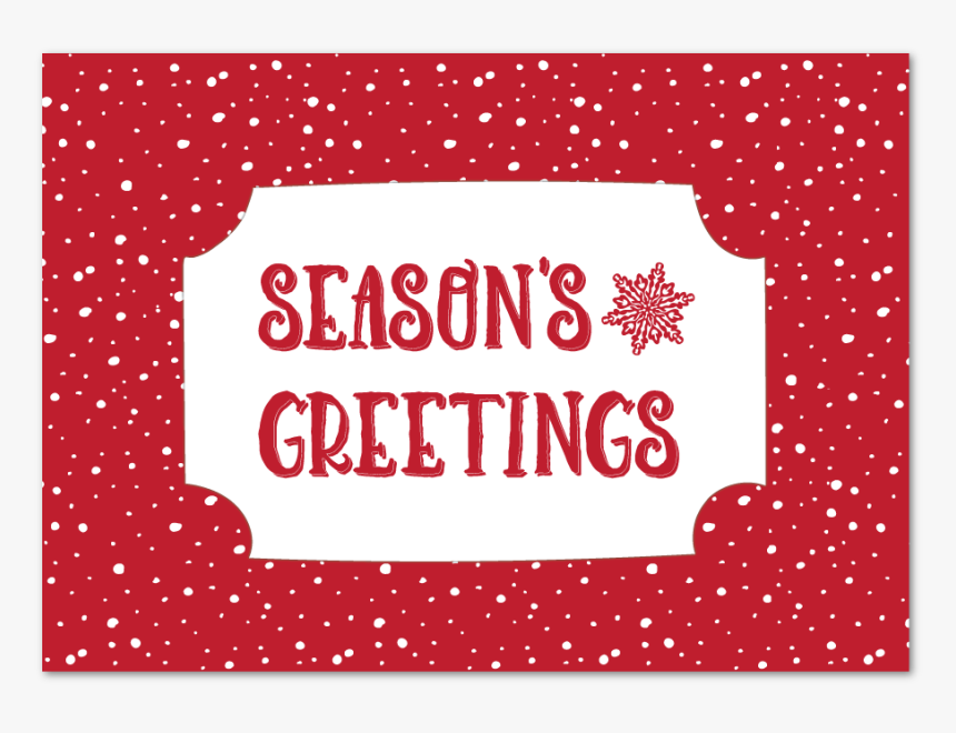 Seasons Greetings Holiday - Greeting Card, HD Png Download, Free Download