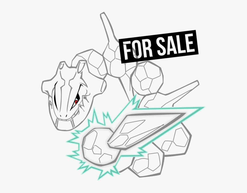 Tattoo Art Steelix Ht Line Onix Clipart - Pokémon, HD Png Download, Free Download