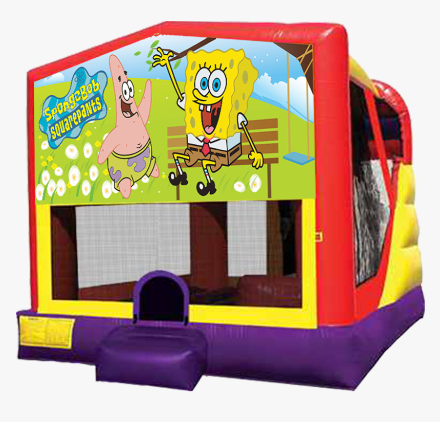 Sponge Bob 4 In 1 Bouncer Slide Combo For Rent In Austin - 4 In 1 Inflatable Combo, HD Png Download, Free Download