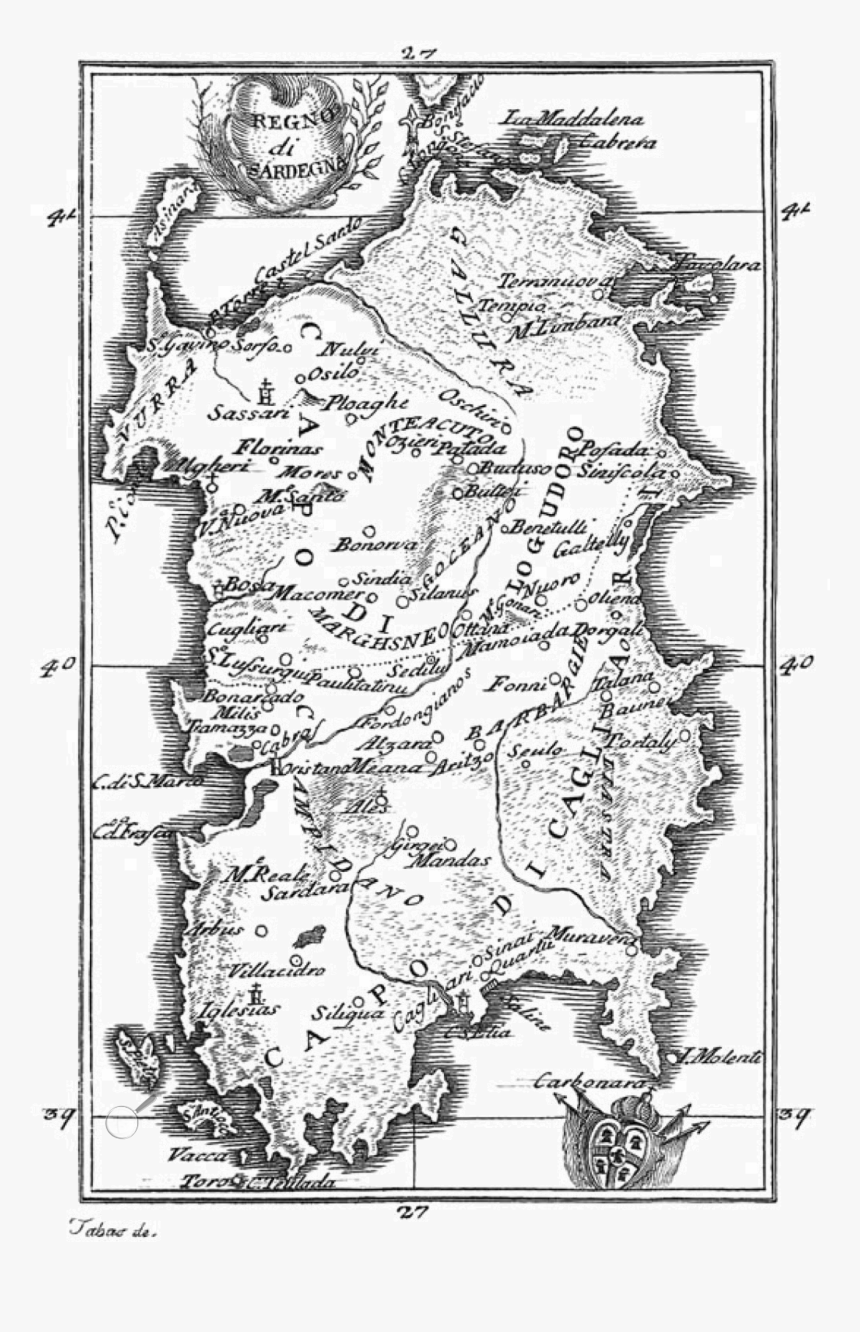 Old Map Of Sardinia , Png Download - Old Map Of Sardinia, Transparent Png, Free Download