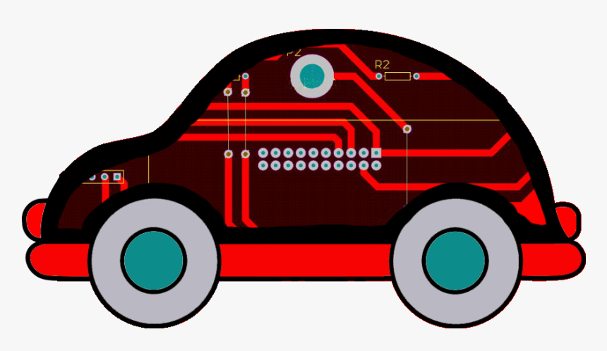 Printed Circuit Car, HD Png Download, Free Download