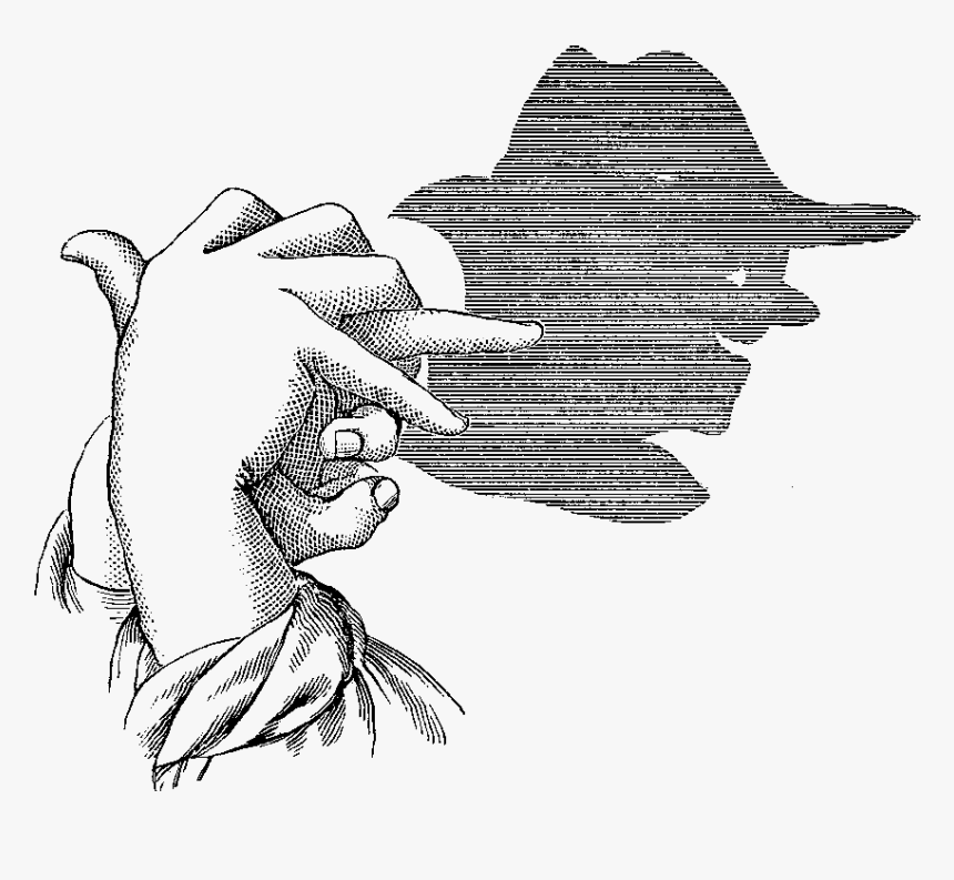 Man With Hat Shadow Puppet, HD Png Download, Free Download