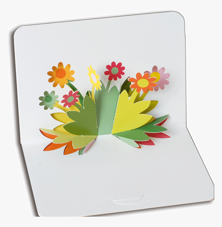 Popup Flowers Blank Greetings Card A6 - Handmade Card Designs Flower, HD Png Download, Free Download