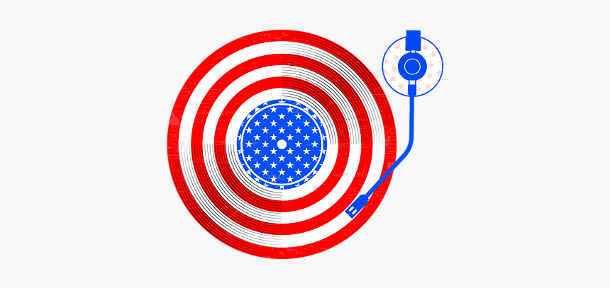 Usa Flag Vinyl Record, HD Png Download, Free Download