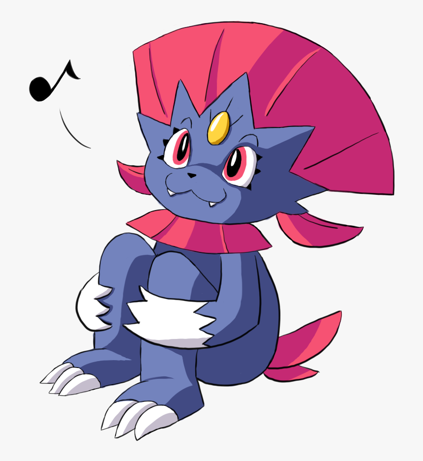 Fuzzyspah Cutesy Weavile, HD Png Download - kindpng