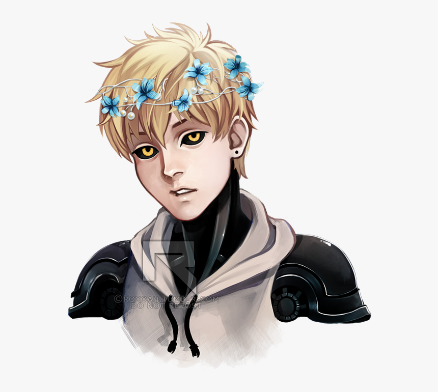 “commissioned Work Of A Younger Genos With His Black, HD Png Download, Free Download