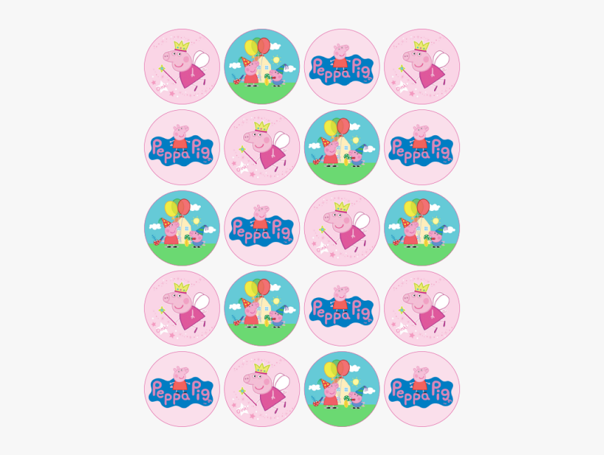Peppa Pig Edible Cupcake Toppers Hd Png Download Kindpng