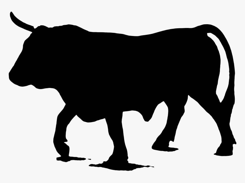 Cattle Clip Art Portable Network Graphics Image Illustration - Cow Silhouette Clipart, HD Png Download, Free Download