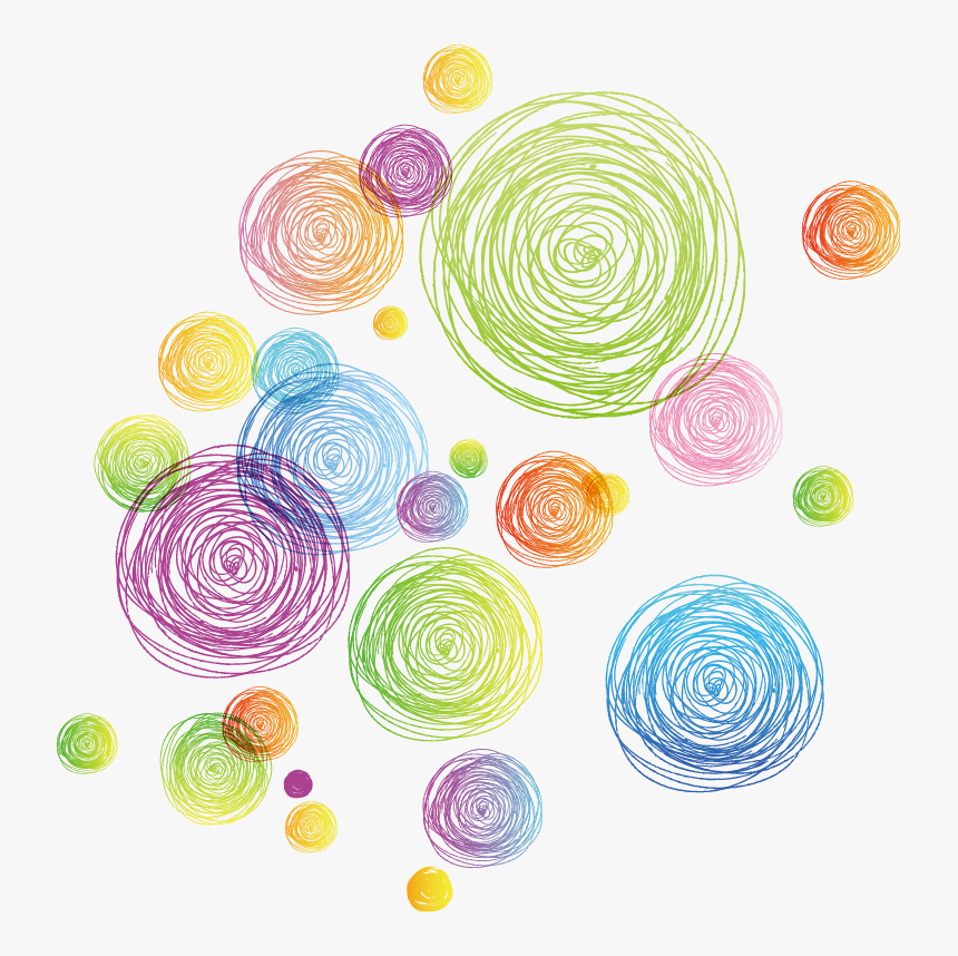 #doodle #scribble #circles #ftestickers - Colorful Polka Dot Png, Transparent Png, Free Download