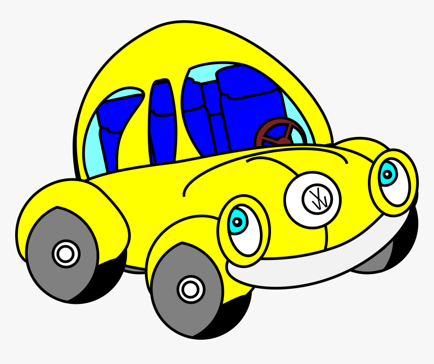 Happy Beatle Clip Arts - Yellow Bug Car Cartoon, HD Png Download - kindpng