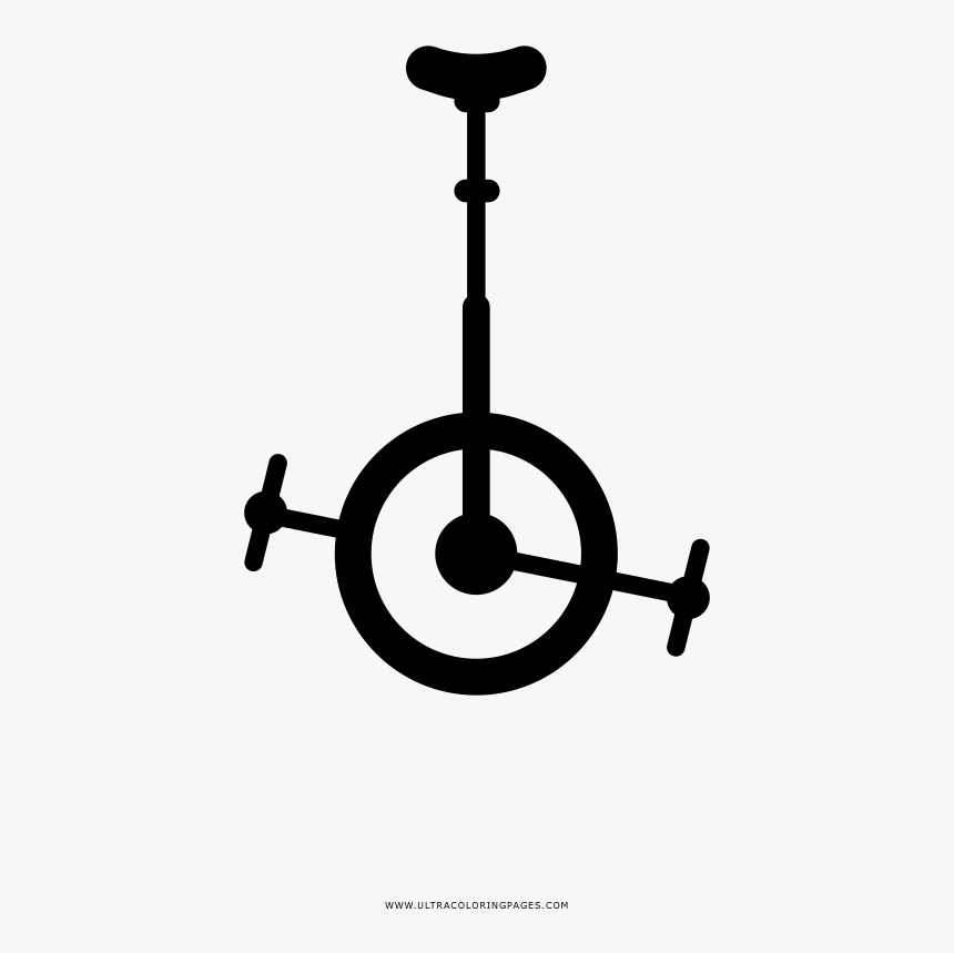 Unicycle Coloring Page - Circle, HD Png Download, Free Download